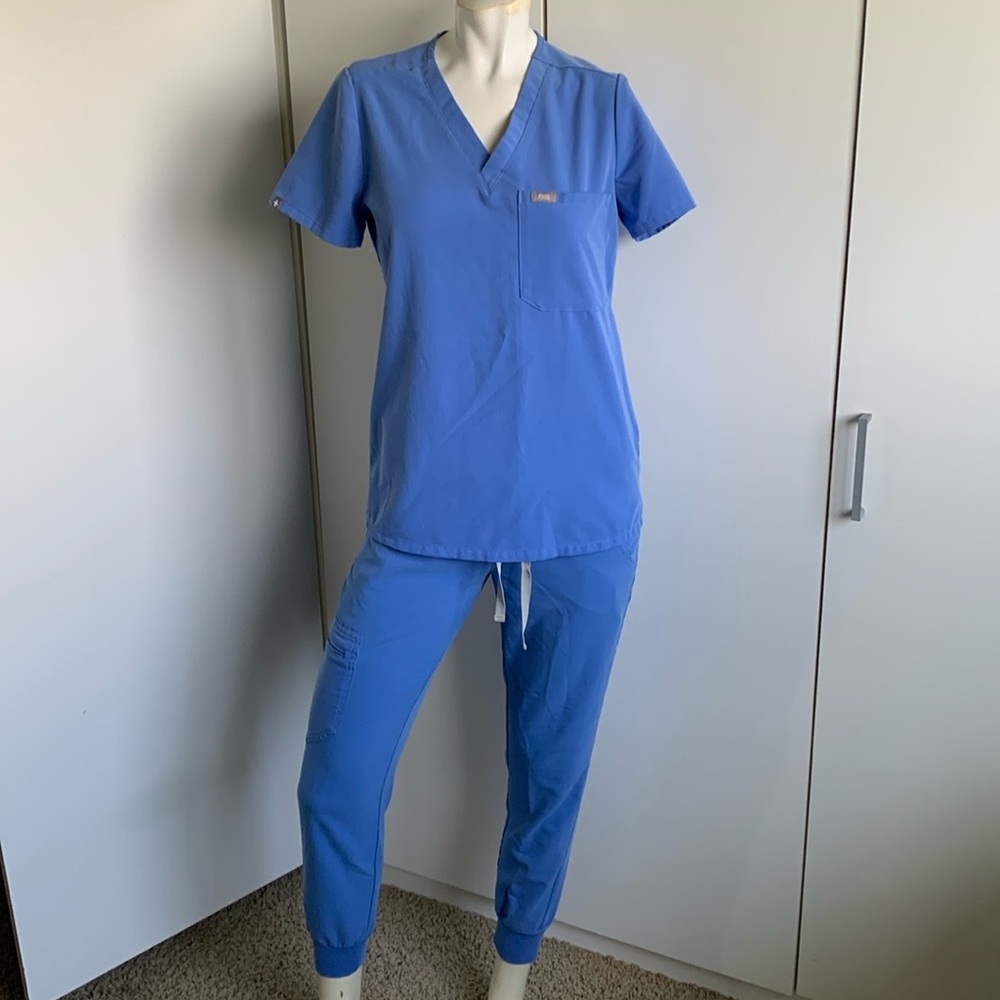 Figs Catarina size XS set of ceil blue scrubs